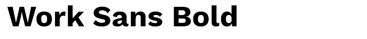 Work Sans Bold