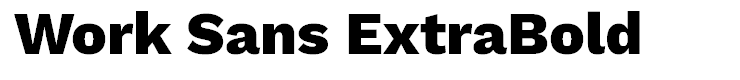 Work Sans ExtraBold