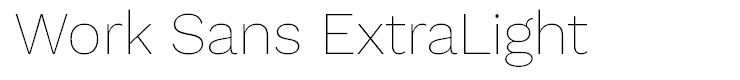 Work Sans ExtraLight
