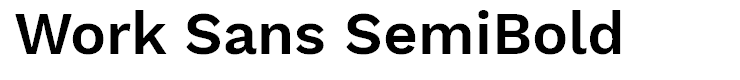 Work Sans SemiBold